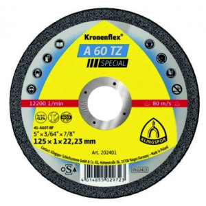 product photo Tarcza do cięcia metalu T41 125x1,0x22 A60TZ