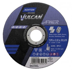 product photo Tarcza do cięcia stali 125x2,0x22,23 A30S VULCAN