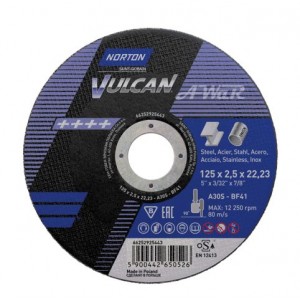 product photo Tarcza do cięcia stali 125x2,5x22,23 A30S VULCAN