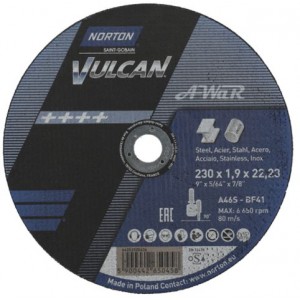 product photo Tarcza do cięcia stali 230x1,9x22.23 A46S VULCAN