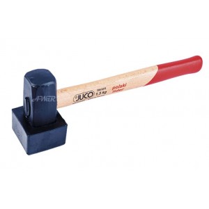 product photo Młotek brukarski oprawny 1,5 kg  JUCO z osłoną gumową