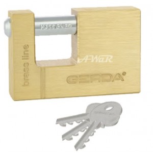 product photo Kłódka trzpieniowa KMT-75 mosiądz Gerda