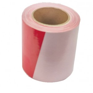 product photo Taśma ostrzegawcza biało - czerwona 100 mb